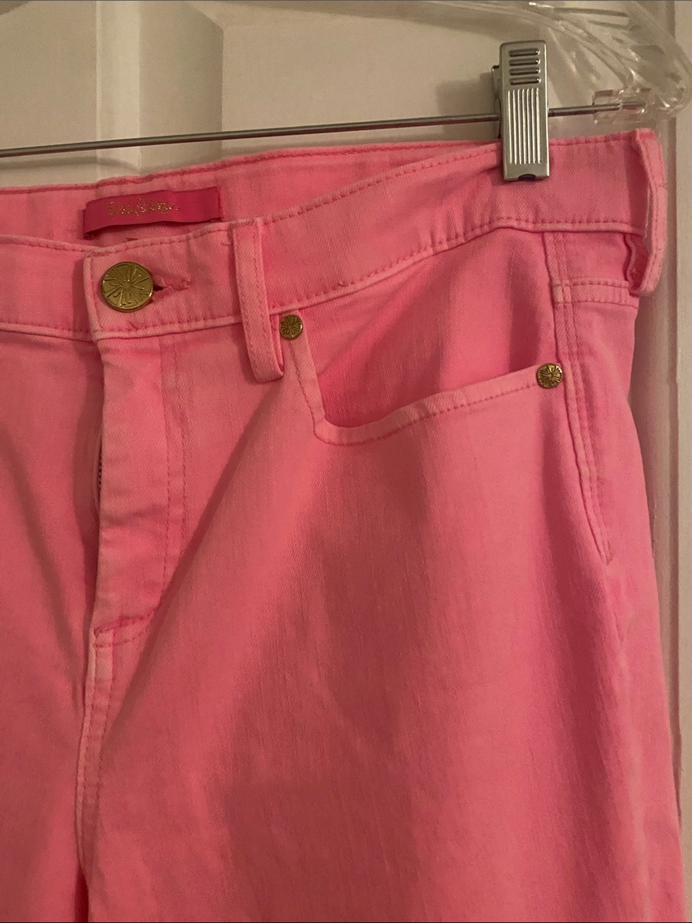 Lilly Pulitzer Neon Pink Cropped Straight Jeans - Picture 7 of 10